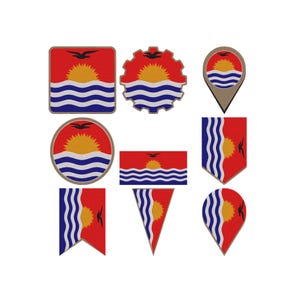 Kiribati Flag Embroidery, National Flag Embroidery Files, Kiribati waving Flag, Flag Bundle Embroidery, Machine Embroidery, 6 Sizes