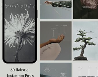 Holistic Healer Instagram Canva Templates 80 Prewritten Wellness Post Templates for Coaches  Therapists & Energy Healers