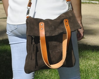 OFFER - Leather bag  - MERY model in brown leather