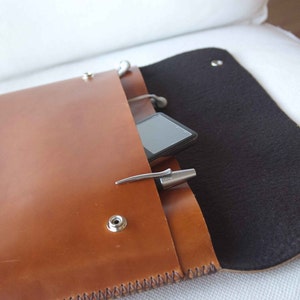 MacBook 13 retina case MacBook 13 sleeve MacBook 13 case leather MacBook case MacBook sleeve MacBook 13 case brown leather image 3