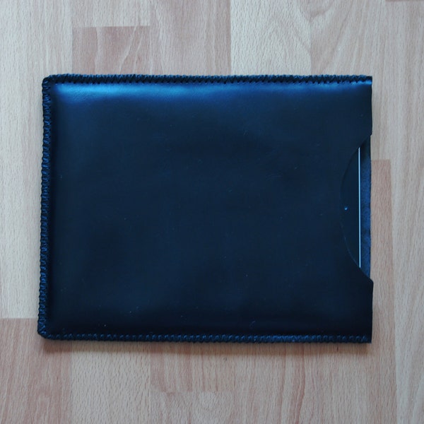 IPad Netzhaut RS, IPad 3 RS, IPad Case, IPad Ledertasche - schwarz Leder