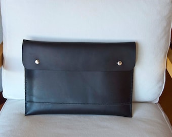 15 inch MacBook Pro case, MacBook Pro case, MacBook 15 sleeve, 15 MacBook case, MacBook Pro sleeve - black leather