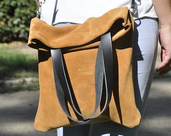 OFFER - Leather bag - MERY model in light brown leather