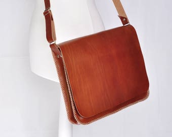 OFFER - Leather bag leather tote shoulder bag leather purse crossbody bag messenger leather bag handmade- Casilda model