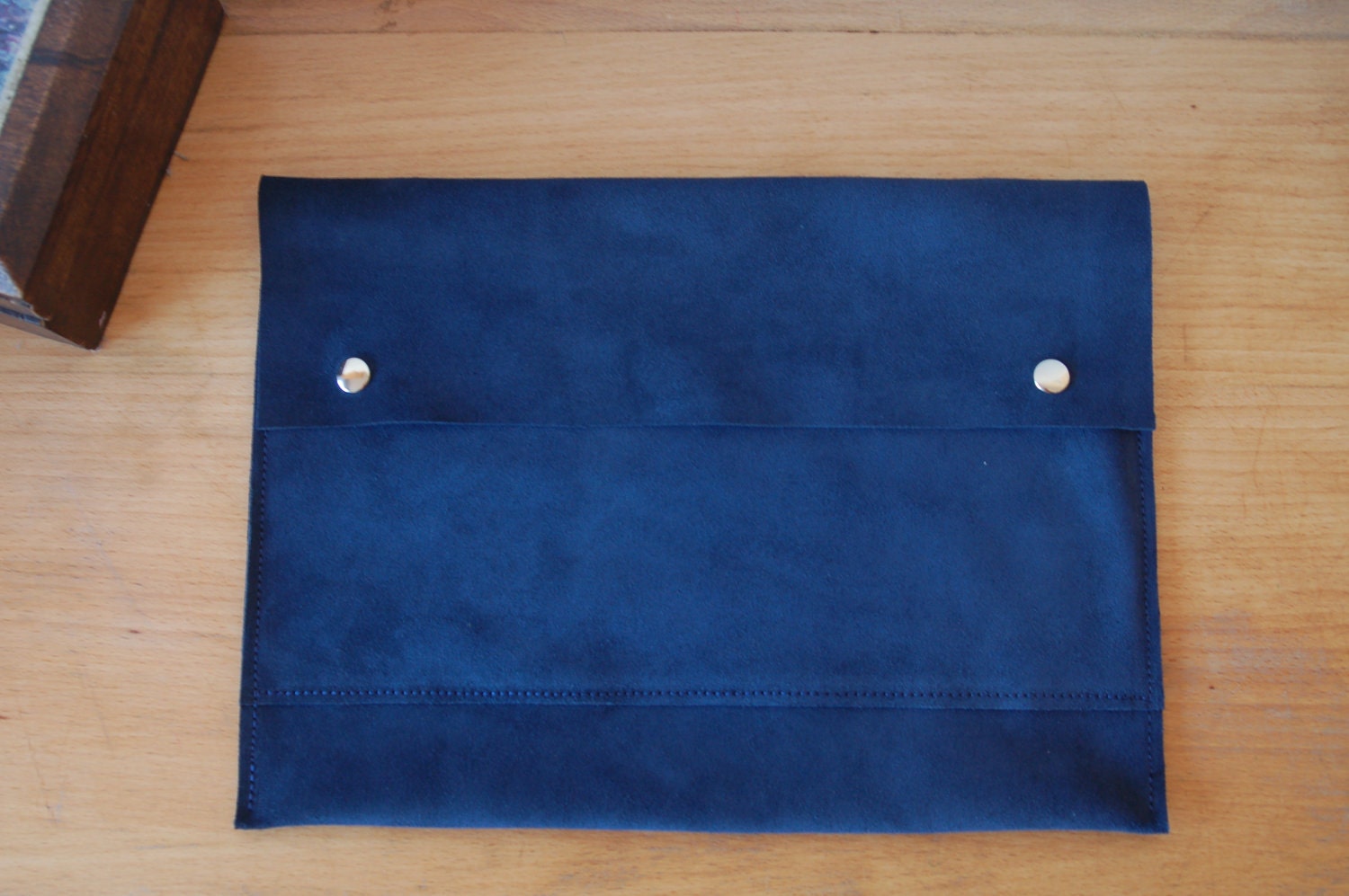 13 pouces manchon de MacBook Air, MacBook Air 13 manches, 13inch cas de MacBook Air, MacBook Air 13 cas - cuir marine bleu