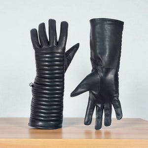 Darth Vader Cosplay Gloves: Handmade Sheep Leather Star Wars Gauntlets