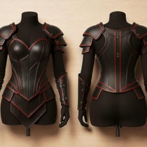 Handmade Women’s Leather Armor – Custom Medieval Renaissance Breastplate Cosplay Costume – Gothic Fantasy Warrior Outfit