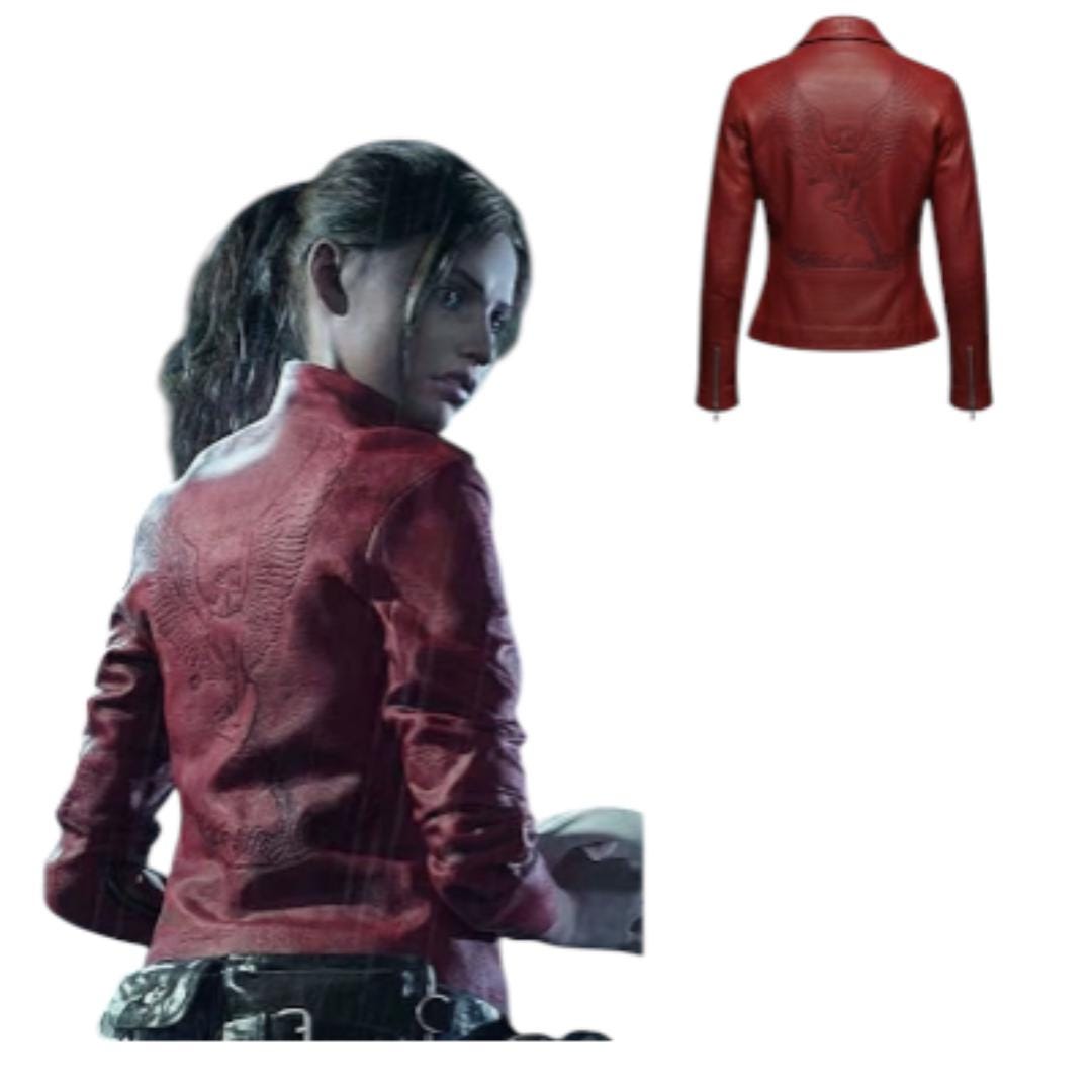Claire Redfield RE2 Leather Jacket:resident Evil 2 Inspired Red