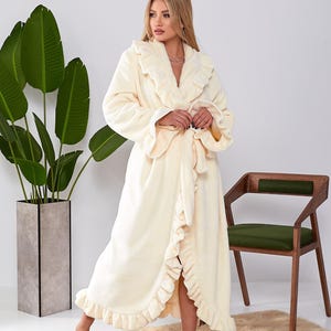 ladies cream dressing gown Women's Cream Dressing Gowns at M&S