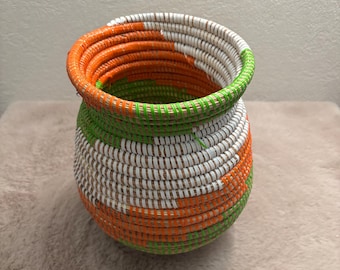 21cm Wicker Flower Pot - Boho Chic Decorative Plant Pot - Handmade Plant Basket - Home Gift