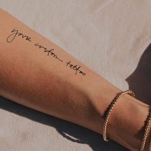 Longer Phrase • Beautiful Custom Tattoo Design in My Handwriting • Digital Download Tattoo  Design Created Just For You