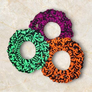 Scrunchies 3pk Halloween Neon