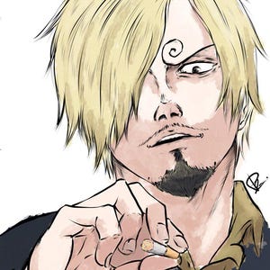Disegno Fan Art di Sanji - One Piece - Illustrazione manga