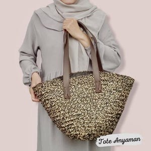Eco-Friendly Handwoven Tote – Ethnic Mendong Shoulder Bag for Women