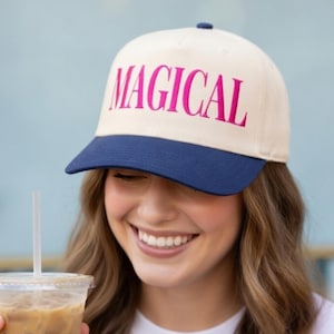 Disney Magical Embroidered Hat, Custom Magical Embroidered Hat, Embroidered Disney Baseball Cap, Disney World Hat, Theme Park Hat