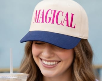 Disney Magical Embroidered Hat, Custom Magical Embroidered Hat, Embroidered Disney Baseball Cap, Disney World Hat, Theme Park Hat