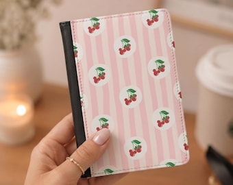 Disney Passport Cover,  Minnie Mickey Cherry Passport Holder, Disney Vacation Essentials, Disney Travel Accessories, Gift for Disney Fans