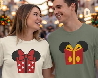 Minnie & Mickey Christmas Couple Shirt, Disney Couple T-Shirt, Funny Couple Christmas Shirt, Christmas Disney Family Vacation T-shirt