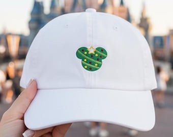 Embroidered Mickey Christmas Hat, Mickey Baseball Cap, Mickey Santa Hat, Magic Kingdom Hat, Festive Holiday season Hat