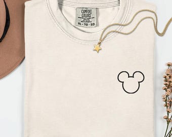Disney Shirts Bestickter Micky, Freizeitpark T-Shirt, Maus T-Shirt, Disney-Liebhaber-Geschenk