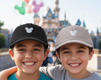 Micky Stickerei Kinderhut, verstellbarer Disney Kinderhut, Disney Park bereit, Geschenk für Jungen & Mädchen, Micky Baseballmütze
