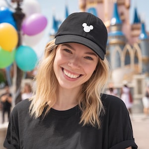 Embroidered White Mouse Baseball Hat | Mickey Mouse Disney Character Embroidered | Disney Mouse Hat | Mouse Hater Cap