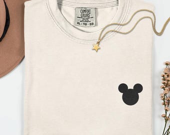 Mickey gesticktes Shirt, Disney T-Shirt, Freizeitpark T-Shirt, Maus T-Shirt