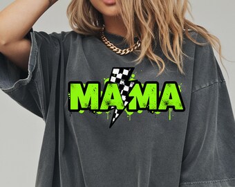 Neon Mama Shirt, Comfort Colors® Retro Mom Tshirt, Mother's Day Gift, Mama Tee For Birthday