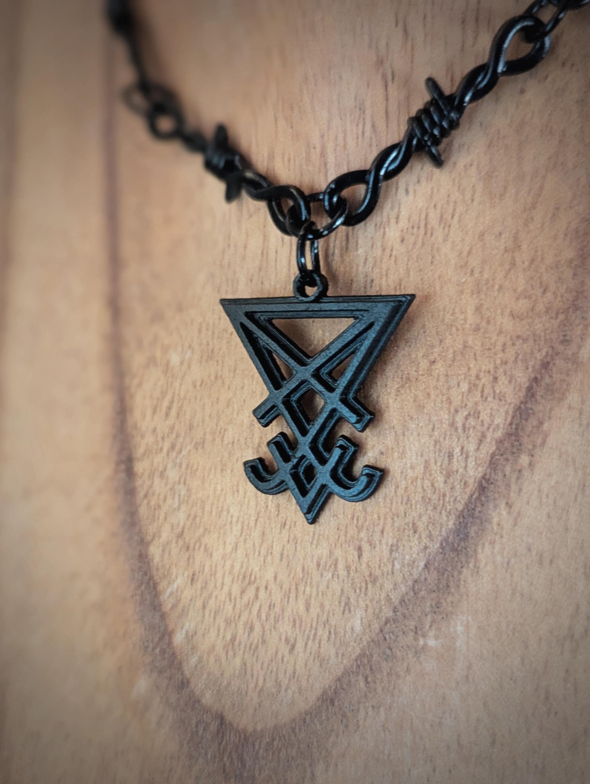 Lucifer Rava Chain Lucifer Sigil Necklace, Lucifer Pendant, Satanic Occult Jewelry, Gothic ...