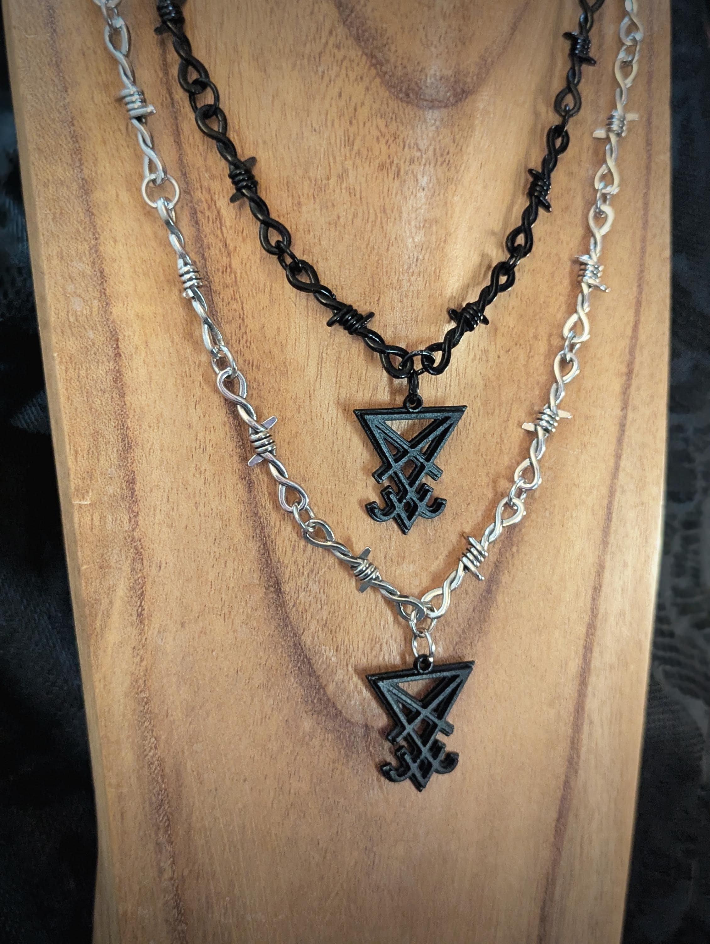 Lucifer Rava Chain Lucifer Sigil Necklace, Lucifer Pendant, Satanic Occult Jewelry, Gothic ...