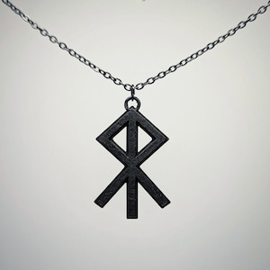 Wikinger-Runenanhänger „Mut“ – Amulett-Halskette für nordische Krieger – Nordischer Talisman – Heidnischer Schmuck für Stärke