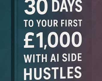 30 días para tus primeros 1000 ingresos adicionales con IA / Guía paso a paso para negocios digitales / Libro electrónico de descarga instantánea