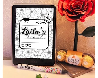Personalized Journal Notebook Floral Kindle Lock Screen