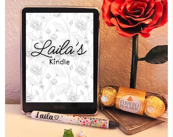 Personalized Floral Kindle Lock Screen