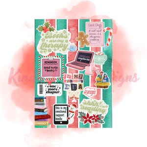 Insertion numérique Kindle de Noël d&#39;hiver (rouge et vert)