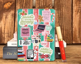 Digitale Kindle-eReader Kerstmis rood groen