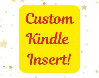 Customized Digital Kindle Insert Personalized