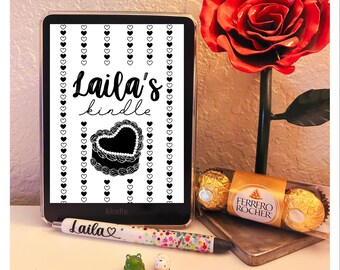 Gepersonaliseerde Valentijnsdagharten Kindle-vergrendelingsscherm