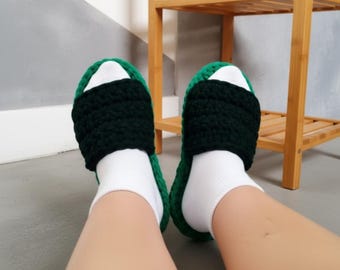 Chunky Crochet Slippers Pattern PDF, Beginner House Shoes Tutorial DIY Cozy Indoor Sandals Download