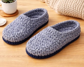 Easy Crochet Slippers Pattern PDF, Cozy House Shoes Tutorial, Beginner DIY Footwear Digital Download