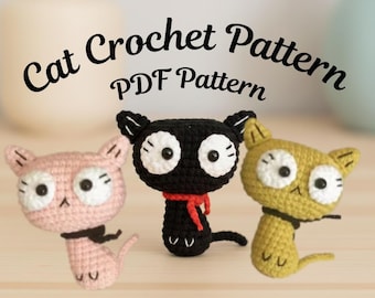 Amigurumi Cat Crochet Pattern | PDF Tutorial for Stuffed Toy | Instant Digital Download