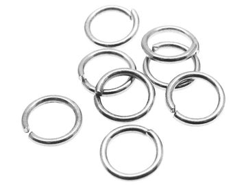 20x BRIGHT STERLING SILVER OPEN ROUND JUMP RING 5mm 18GA 1mm #2899 