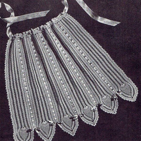 Vintage Pineapple Apron Crochet Pattern -- INSTANT DOWNLOAD -- PDF Digital Crochet Pattern from Vintage Stitchery Archives, c.1947