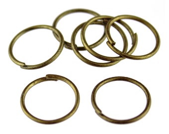 Antique Bronze Open Jump Ring Findings 10mm x .7mm ( 21 gauge) [100 pieces] -- Lead, Nickel, & Cadmium free 10/.7B