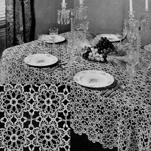 Vintage Häkelanleitung "Chatelaine Spitze Motiv Tischdecke" PDF Pattern -- SOFORT DOWNLOAD -- Antike Spitze Häkeldecke c.1939