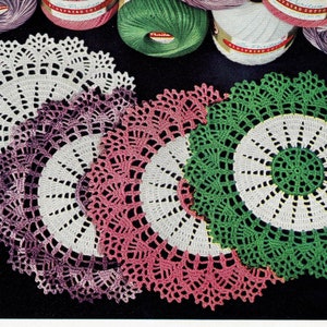 1956 &quot;The Gift Doily&quot; Vintage Crochet Pattern PDF -- INSTANT DOWNLOAD -- Heirloom Crochet Table Topper Digital Pattern