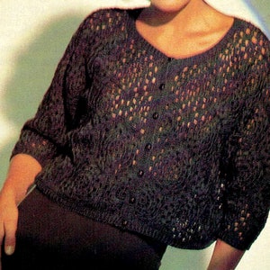 Black Crochet Lace Cardigan - Etsy