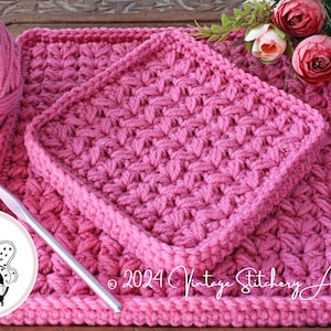 1940&#39;s Crochet Pattern with VIDEO TUTORIAL, Vintage &quot;Hot Plate Set&quot; Digital PDF Instant Download -- c.1944
