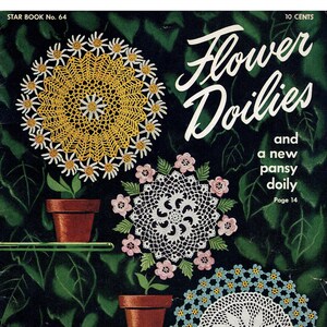 Vintage Crochet Pattern Booklet PDF "Flower Doilies & New Pansy Doily" INSTANT DOWNLOAD -- Heirloom Crochet Digital Patterns c.1949