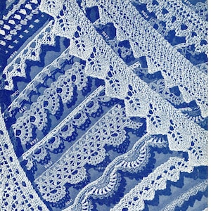 Vintage Knitted & Crochet Edgings Crochet Pattern PDF -- INSTANT DOWNLOAD -- 14 Different Lace Edgings,  Digital Pattern c.1945
